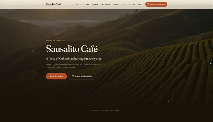 Sausalito Café website